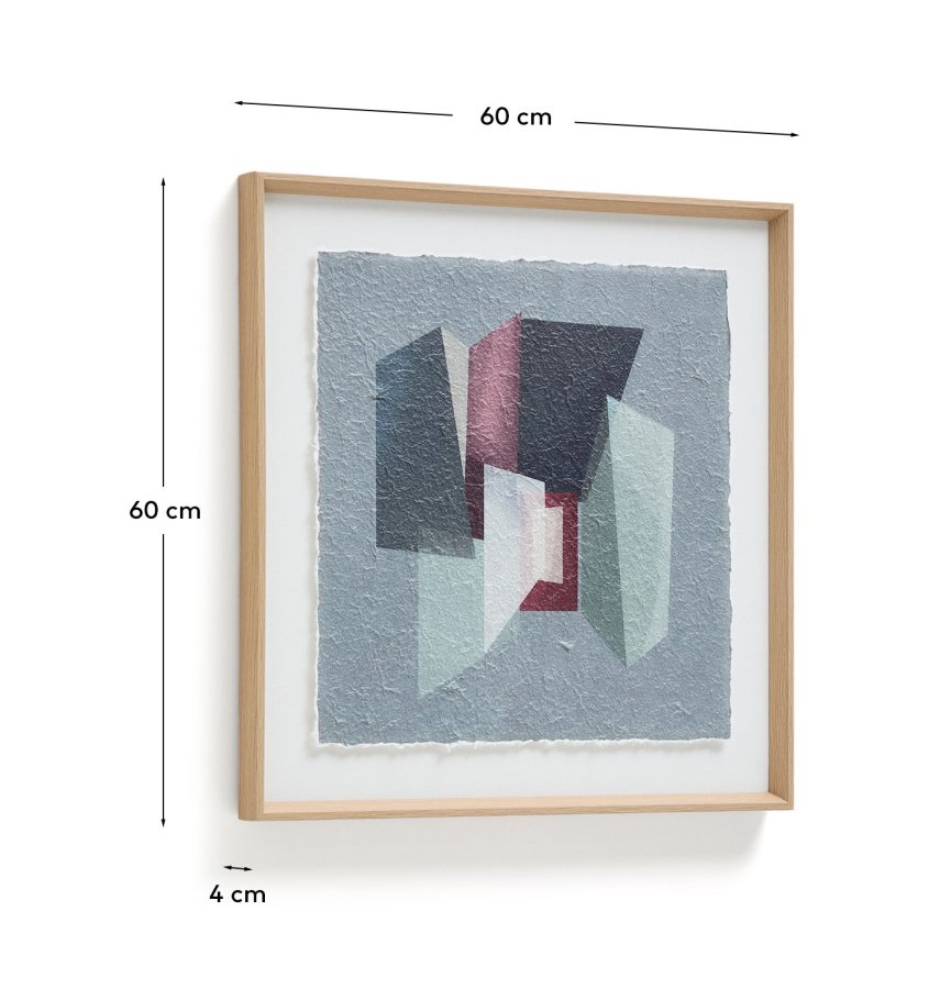 KAVE HOME Veluni billede, kvadratisk - multifarvet genbrugspapir (60x60)