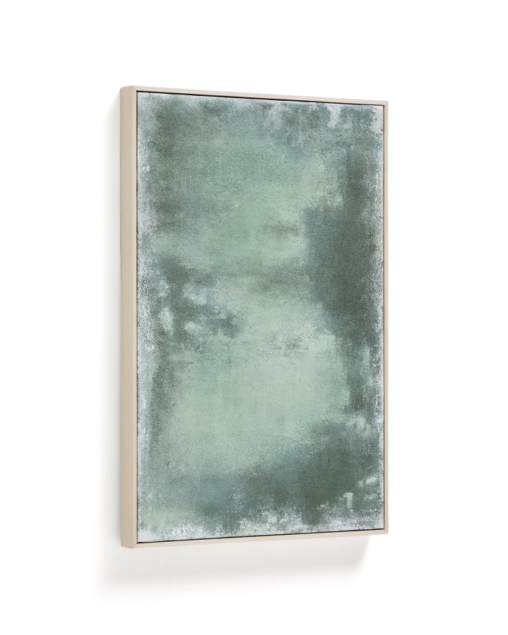 KAVE HOME Selnar abstrakt billede, rektangul�r - gr�n stof (90x60)