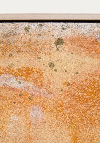 KAVE HOME Selnar abstrakt billede, rektangul�r - gul stof (182x47)