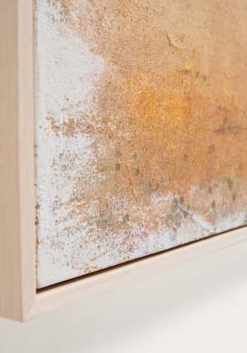 KAVE HOME Selnar abstrakt billede, rektangul�r - gul stof (182x47)