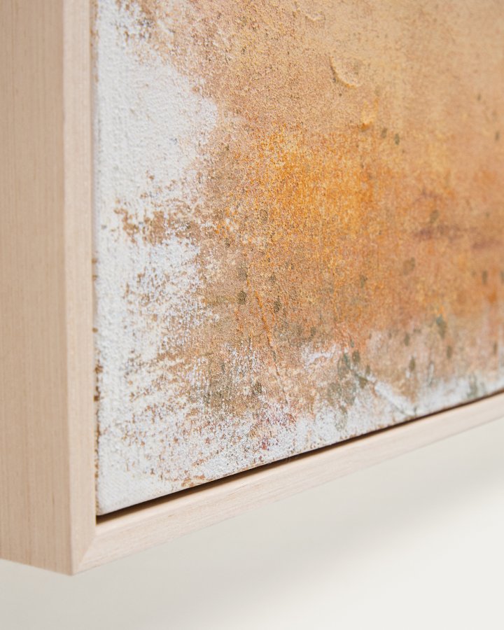 KAVE HOME Selnar abstrakt billede, rektangul�r - gul stof (182x47)