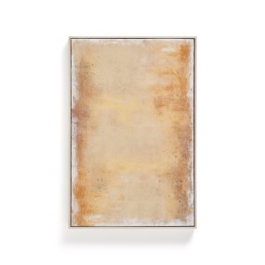 KAVE HOME Selnar abstrakt billede, rektangul�r - gul stof (90x60)