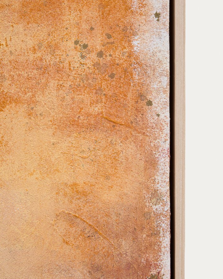 KAVE HOME Selnar abstrakt billede, rektangul�r - gul stof (90x60)