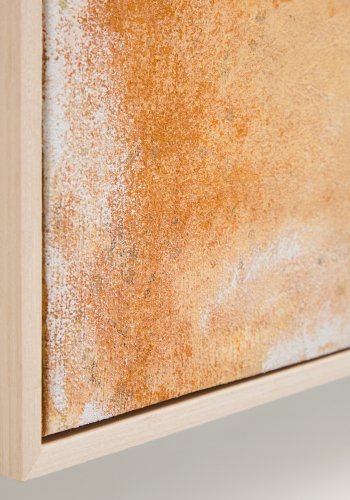 KAVE HOME Selnar abstrakt billede, rektangul�r - gul stof (90x60)