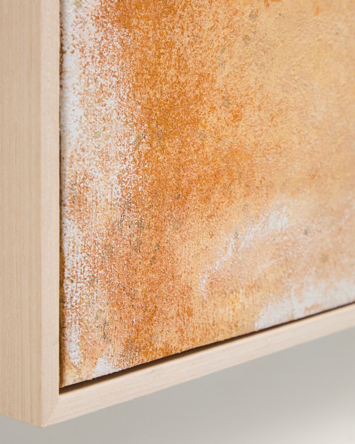 KAVE HOME Selnar abstrakt billede, rektangul�r - gul stof (90x60)