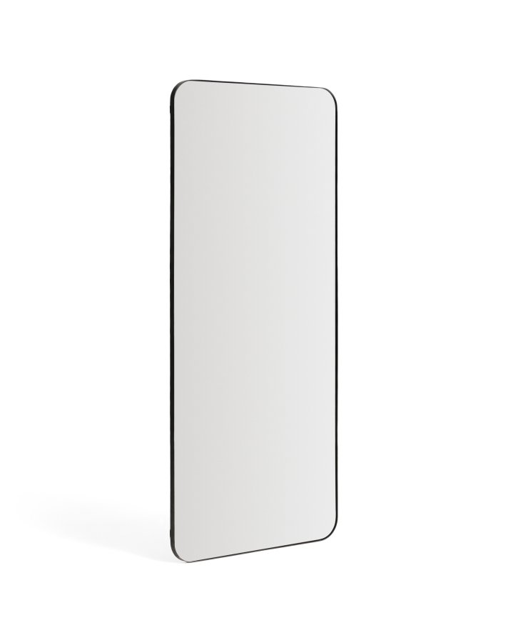 KAVE HOME Marco v�gspejl, rektangul�r - spejlglas og sort metal (80x180)