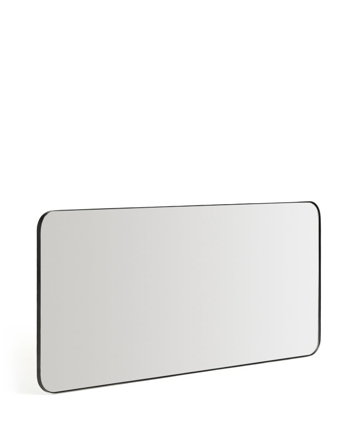 KAVE HOME Marco v�gspejl, rektangul�r - spejlglas og sort metal (80x180)