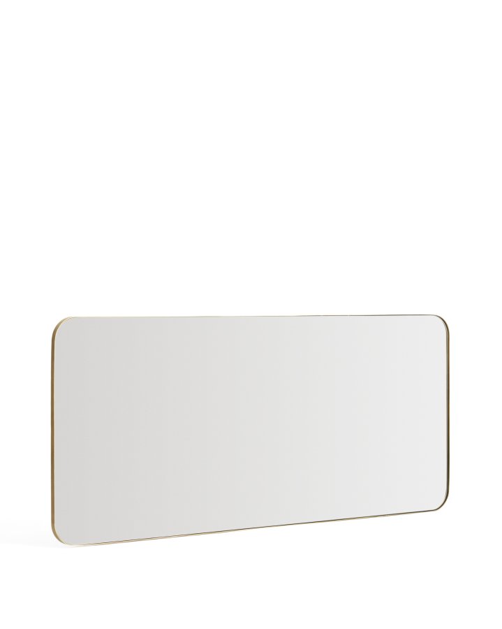 KAVE HOME Marco v�gspejl, rektangul�r - spejlglas og guld metal (80x180)