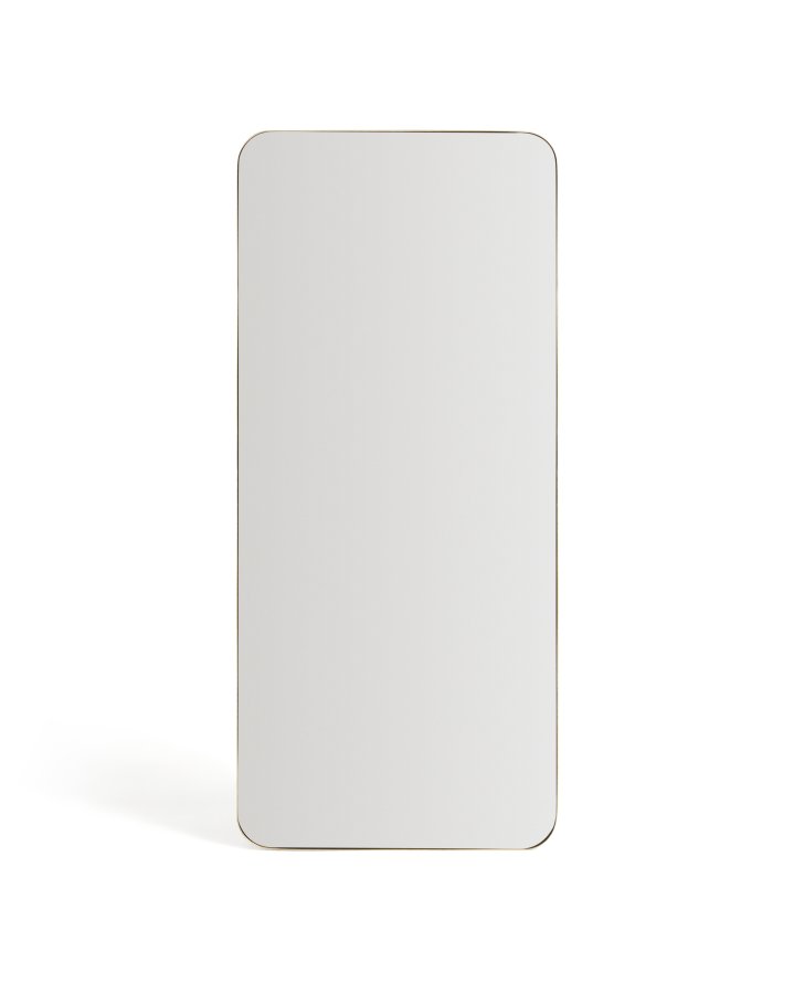 KAVE HOME Marco v�gspejl, rektangul�r - spejlglas og guld metal (80x180)