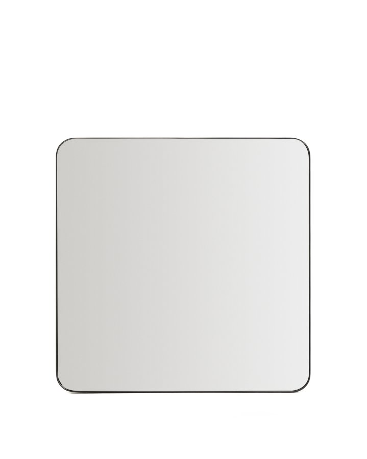 KAVE HOME Marco v�gspejl, kvadratisk - spejlglas og sort metal (60x60)