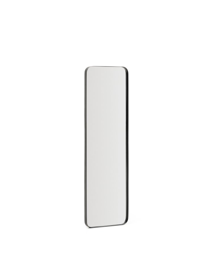 KAVE HOME Marco v�gspejl, rektangul�r - spejlglas og sort metal (55,5x150,5)