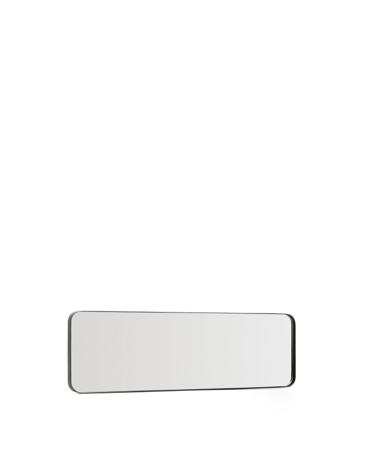 KAVE HOME Marco v�gspejl, rektangul�r - spejlglas og sort metal (55,5x150,5)