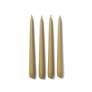 KAVE HOME Talinen stearinlys - beige (s�t med 4)