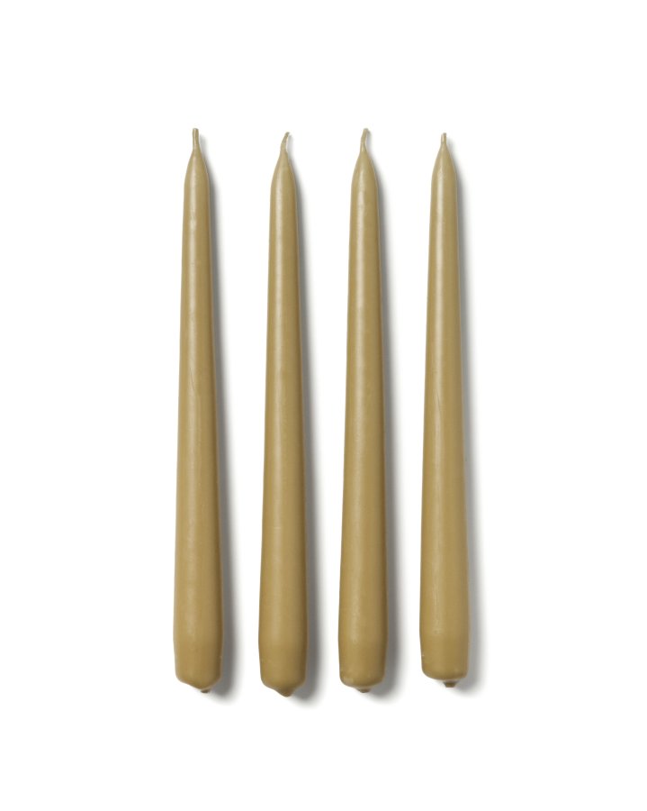 KAVE HOME Talinen stearinlys - beige (s�t med 4)