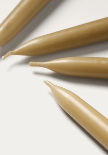 KAVE HOME Talinen stearinlys - beige (s�t med 4)