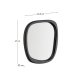 KAVE HOME Alura v�gspejl, organisk - spejlglas og sort teaktr� (45,5x47)
