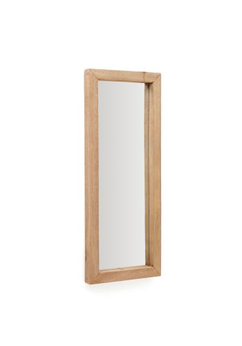 KAVE HOME Maden veggspeil, rektangulrt - speilglass og naturlig resirkulert tre (120x50)