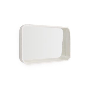 KAVE HOME Salaya-spegel i lackerad beige asklaminerad plywood 90 x 60 cm