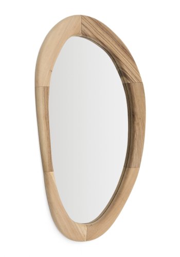 KAVE HOME Selem veggspeil, organisk - speilglass og naturlig mungurtre (60x107)