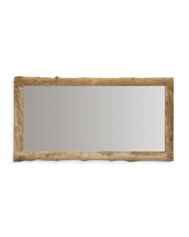 KAVE HOME Ibro veggspeil, rektangulrt - speilglass og brunt tre (105x200)