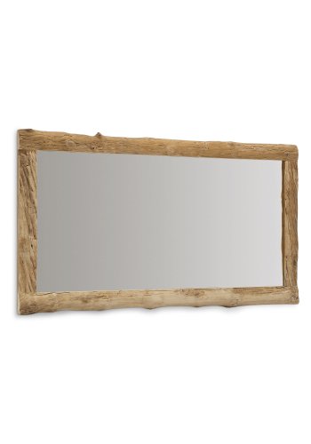 KAVE HOME Ibro veggspeil, rektangulrt - speilglass og brunt tre (105x200)