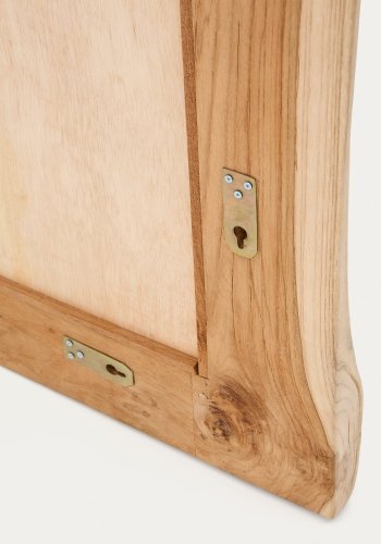 KAVE HOME Ibro veggspeil, rektangulrt - speilglass og brunt tre (105x200)