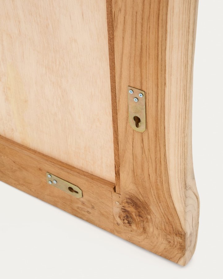 KAVE HOME Ibro veggspeil, rektangulrt - speilglass og brunt tre (105x200)