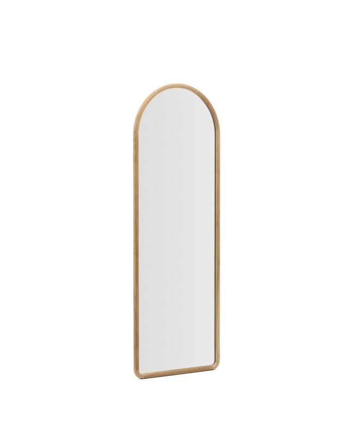 KAVE HOME Milsa v�gspejl, rektangul�r - spejlglas og natur teaktr� (55x155)