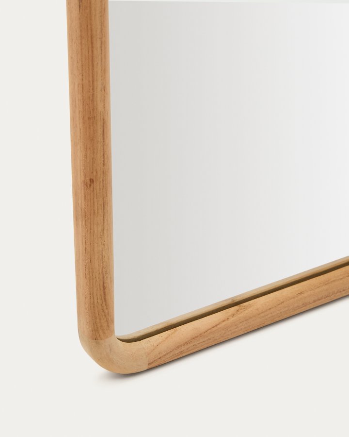 KAVE HOME Milsa v�gspejl, rektangul�r - spejlglas og natur teaktr� (55x155)