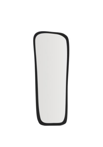 KAVE HOME Alura gulvspejl, organisk - spejlglas og sort teaktr� (158x61)