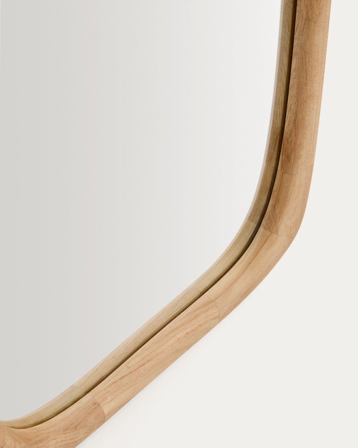 KAVE HOME Alura gulvpejl, organisk - spejlglas og natur teaktr� (158x61)