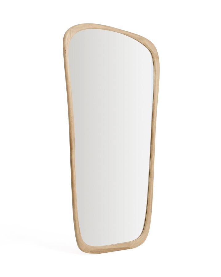 KAVE HOME Alura gulvspejl, organisk - spejlglas og natur teaktr� (94,6x192,1)