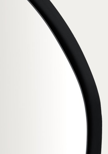 KAVE HOME v�gspejl, asymmetrisk - spejlglas og sort metal (85x93,5)