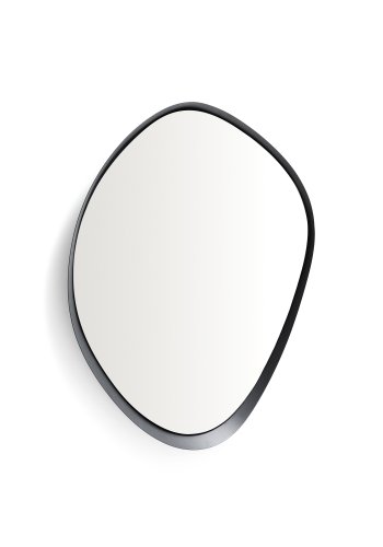KAVE HOME v�gspejl, asymmetrisk - spejlglas og sort metal (67,5x74,5)