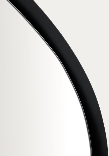 KAVE HOME v�gspejl, asymmetrisk - spejlglas og sort metal (67,5x74,5)