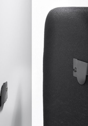 KAVE HOME Dyla sengegavl, m. aftageligt betr�k - sort stof (til 150 cm seng)