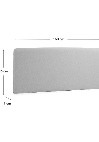 KAVE HOME Dyla sengegavl, m. aftageligt betr�k - gr� stof (til 150 cm seng)