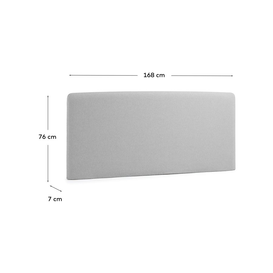 KAVE HOME Dyla sengegavl, m. aftageligt betr�k - gr� stof (til 150 cm seng)