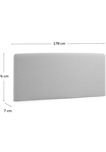 KAVE HOME Dyla sengegavl, m. aftageligt betr�k - gr� stof (til 160 cm seng)