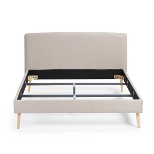 KAVE HOME Dyla sängöverdrag - beige tyg (för en 150x190cm sängram)