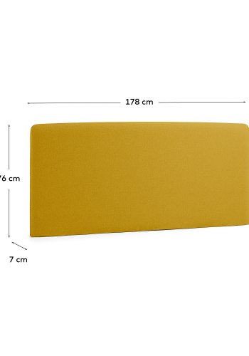 KAVE HOME Dyla sengegavl i sennep for 150 cm senger