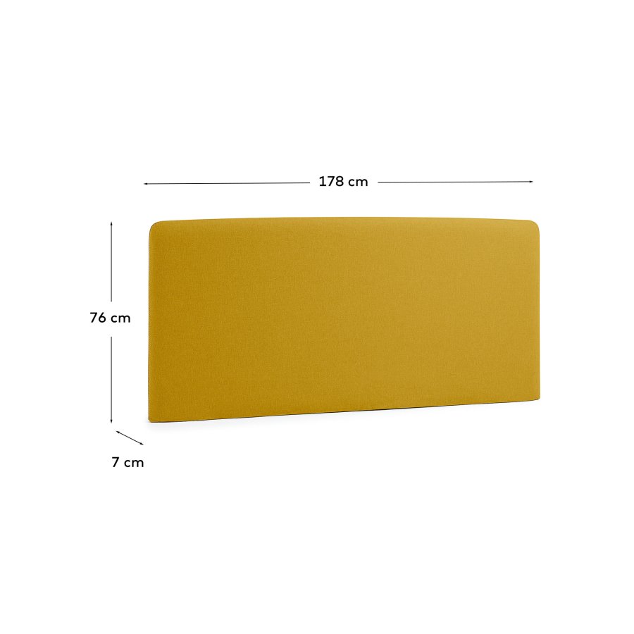 KAVE HOME Dyla sengegavl i sennep for 150 cm senger