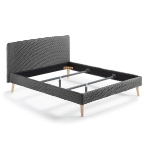KAVE HOME Dyla Bett gesteppt 160 x 200 cm grau