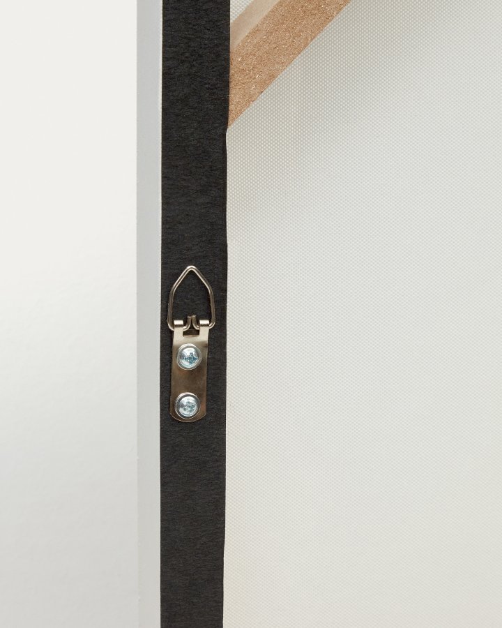 KAVE HOME Pineda abstrakt lerret i hvitt, 95 x 95 cm