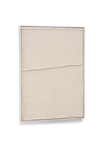 KAVE HOME Maha hvit veggteppe med horisontal linje 52 x 72 cm