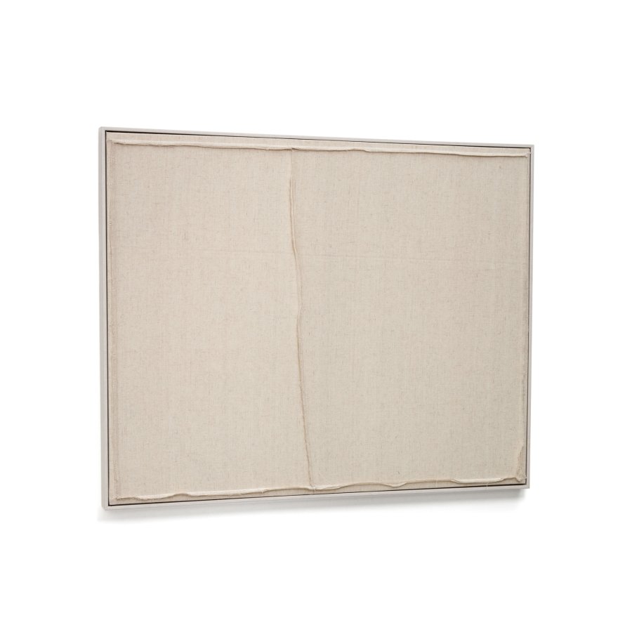 KAVE HOME Maha hvit veggteppe med horisontal linje 82 x 102 cm