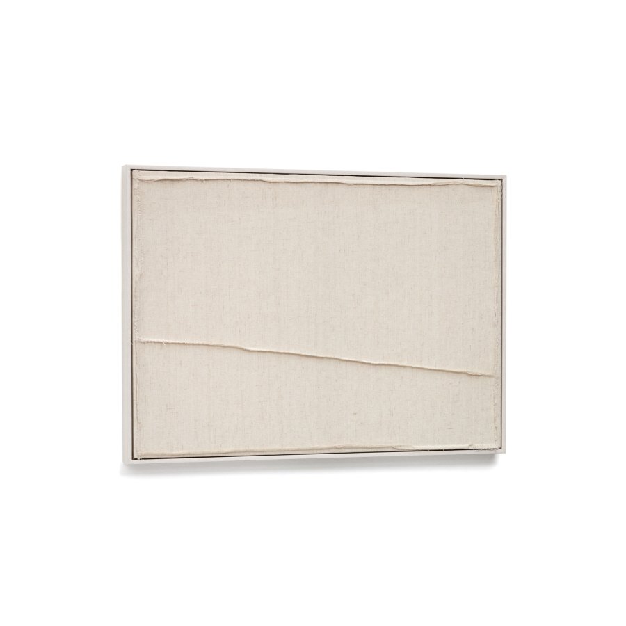 KAVE HOME Maha hvit veggteppe med vertikal linje 52 x 72 cm