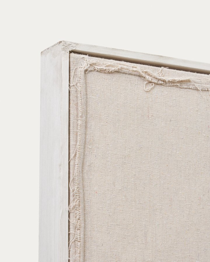 KAVE HOME Maha hvit veggteppe med horisontal linje 110 x 220 cm