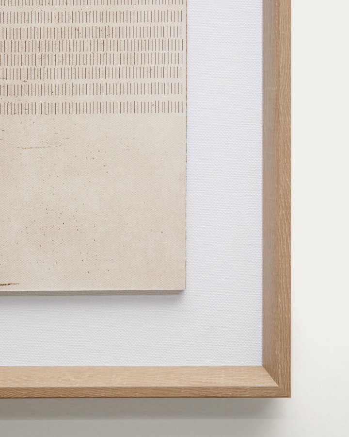 KAVE HOME Sormina-bilde med brune striper verst 30 x 40 cm