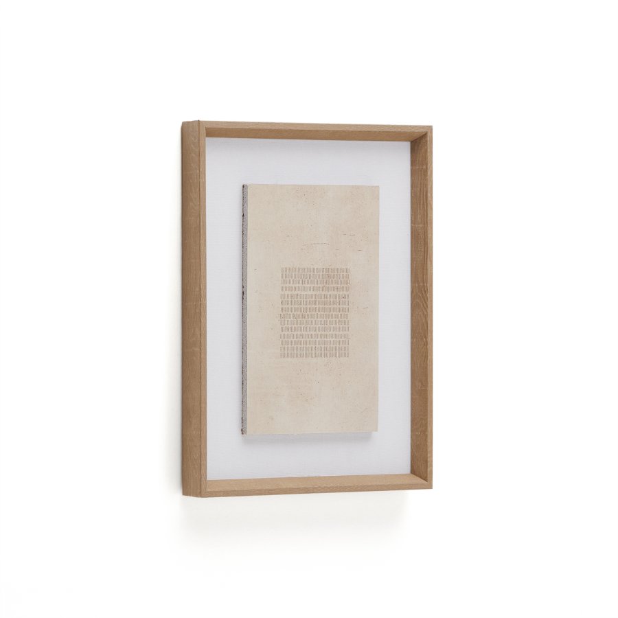 KAVE HOME Sormina-bilde med brune striper i midten 30 x 40 cm